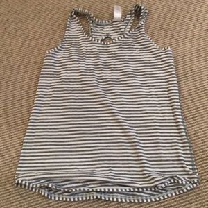 Grey and white striped ivivva tank top